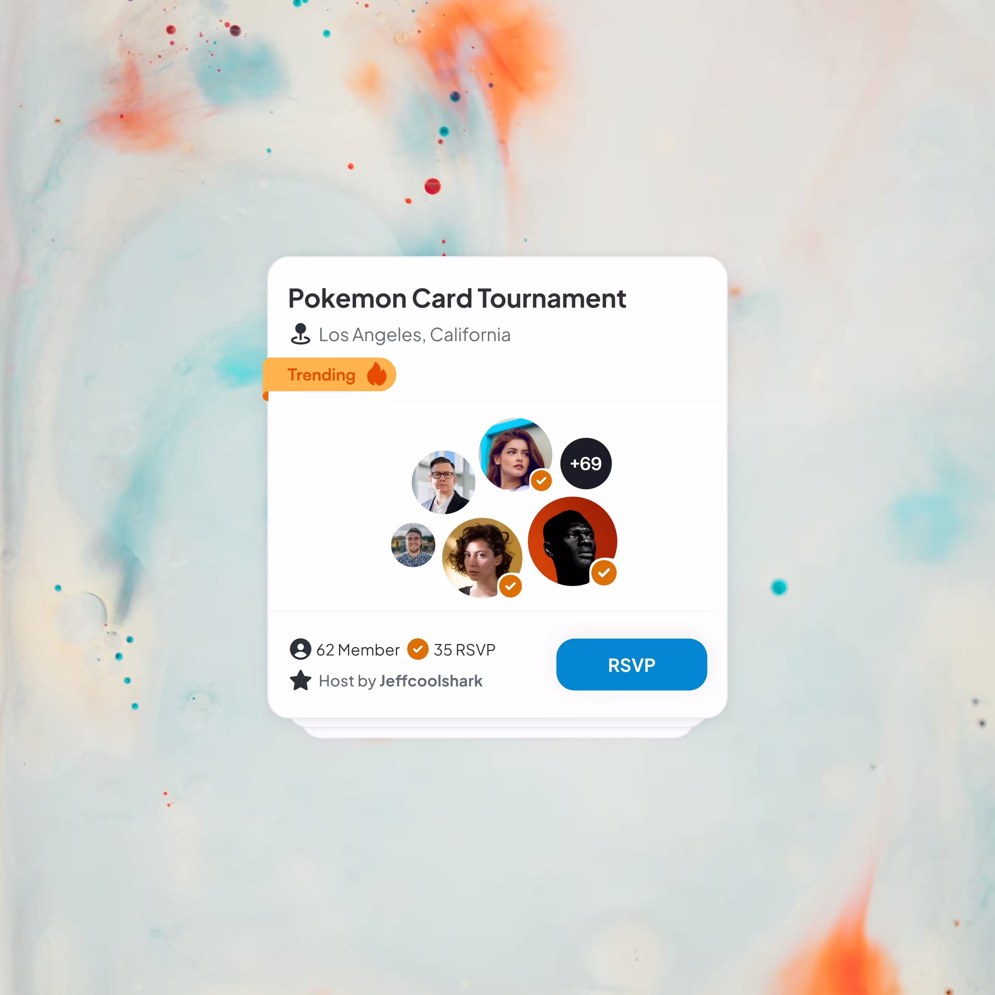 User interface exploration featuring stacked cards design